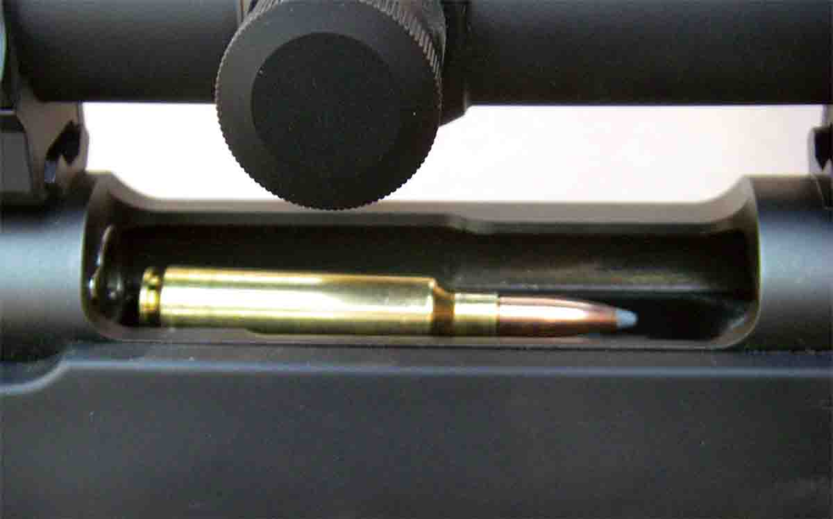 Even when bullets are seated with an overall length that exceeds 3.00 inches, the .30-06 action length offers plenty of room for the longer cartridges.